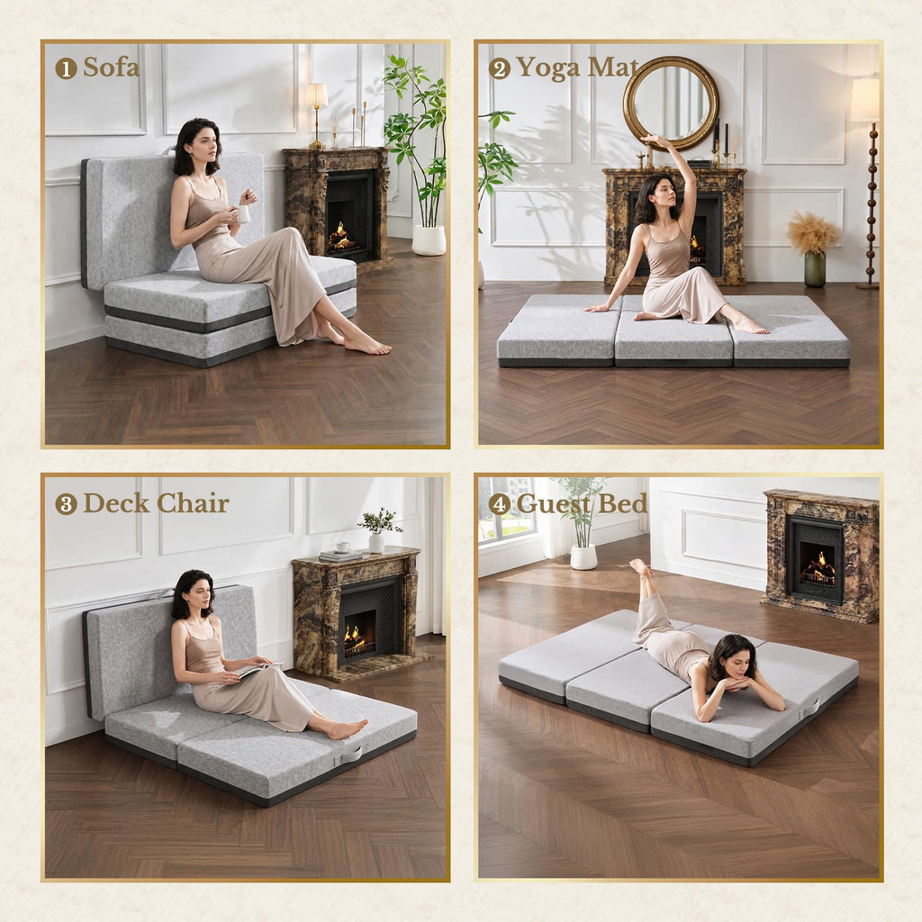 6 Inch Tri-Fold Memory Foam Mattress N87579