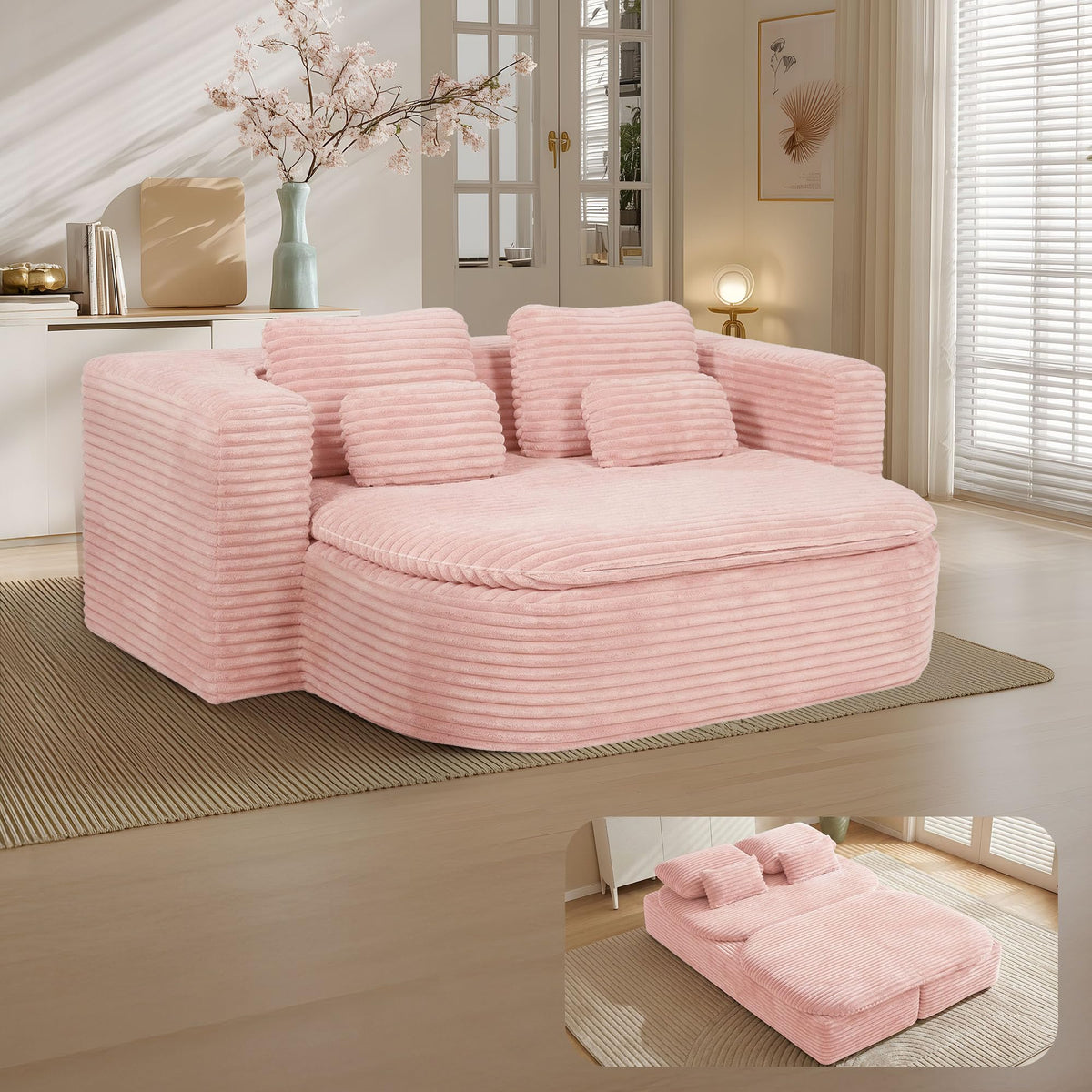 75'' Folding Sleeper Sofa Bed L337573