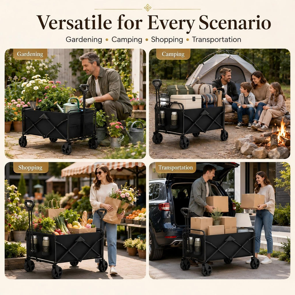 Foldable Wagon Cart with All Terrain Wheels G46698