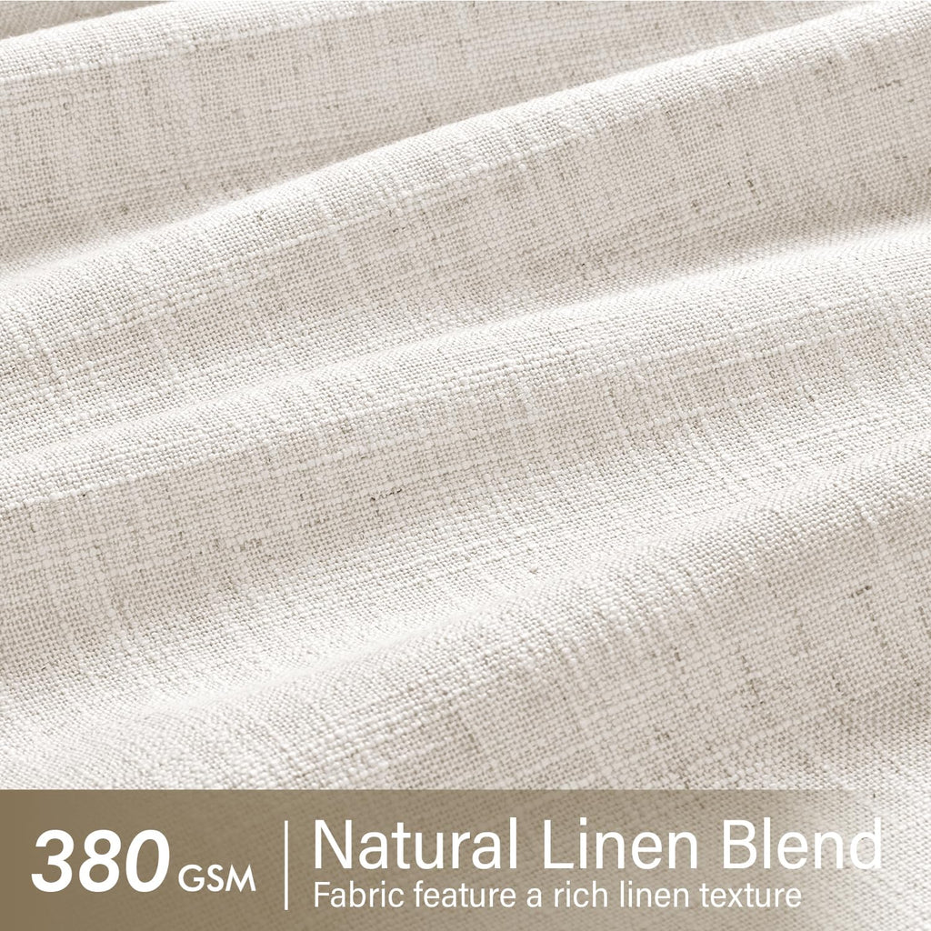 120 Inches Long 2 Panels Linen Curtains B161