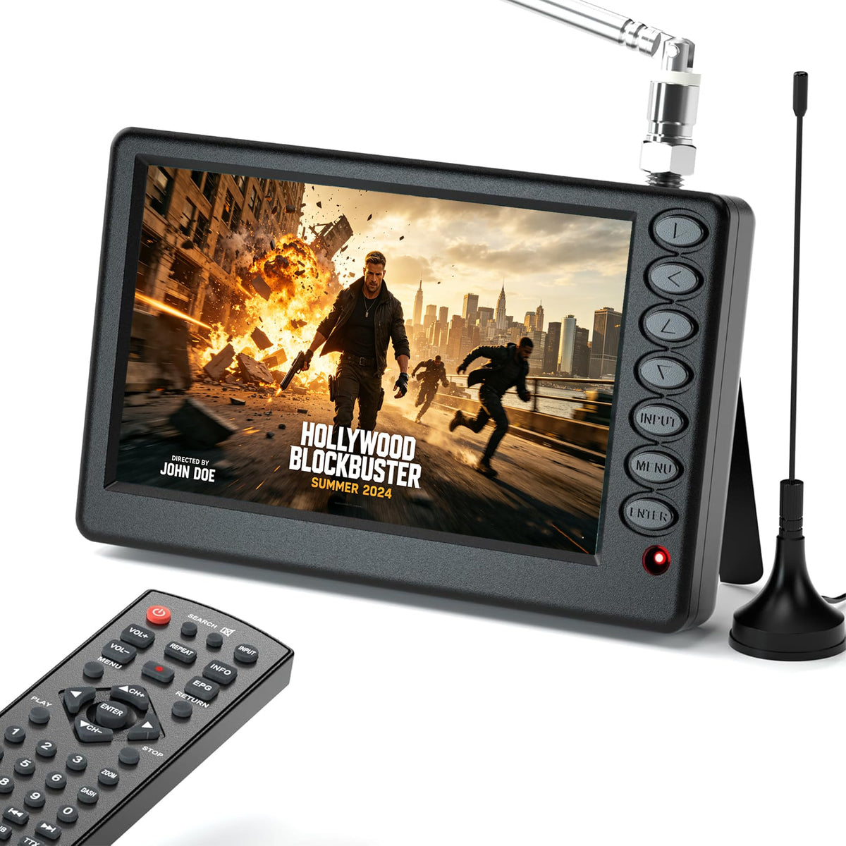 5 Inch Portable Mini TV with Remote Q134