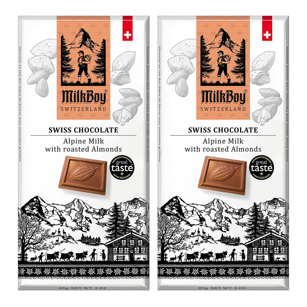 Milk Chocolate Bar with Almonds 3 oz 2 Pack R12472