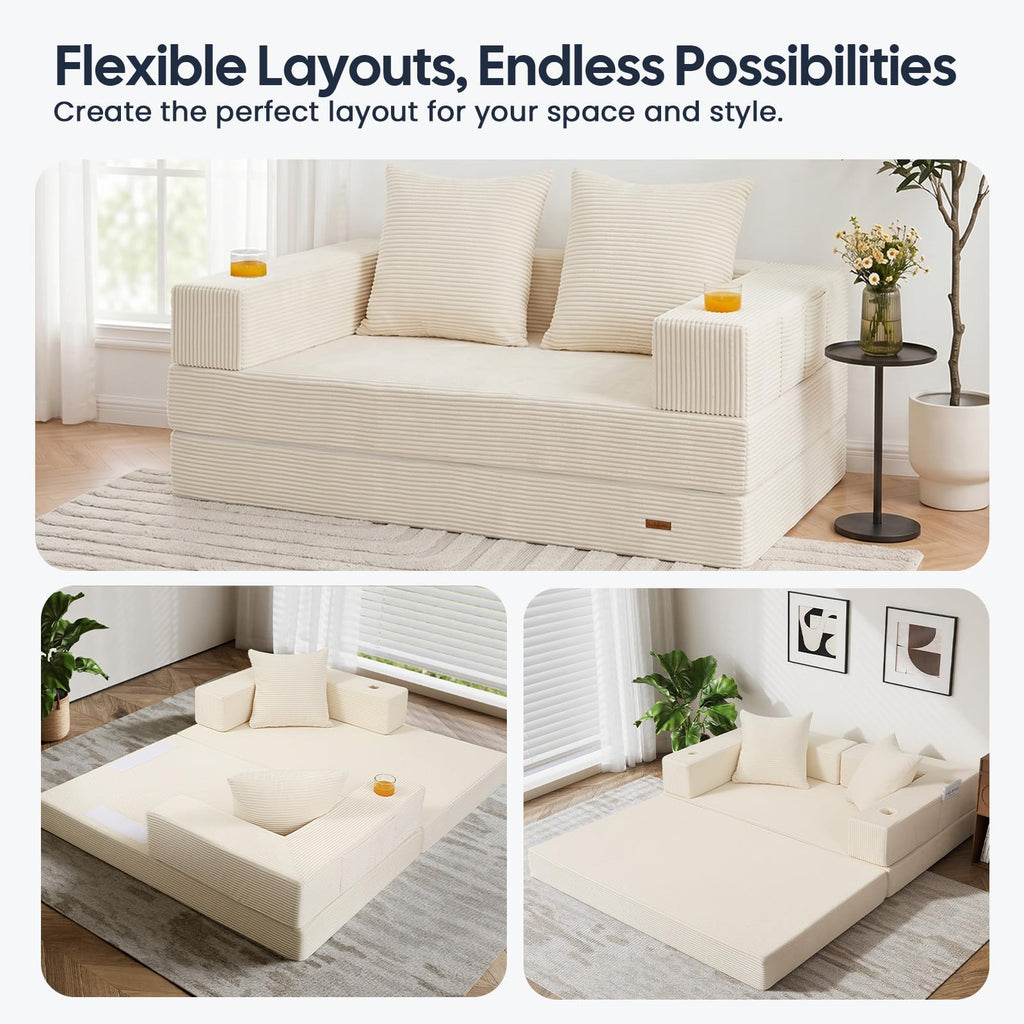 Beige Futon Sofa Bed K172102
