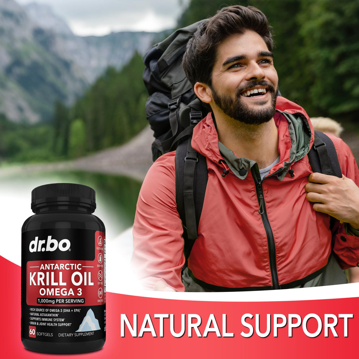 Krill Oil Omega 3 500mg 60 Softgels L625