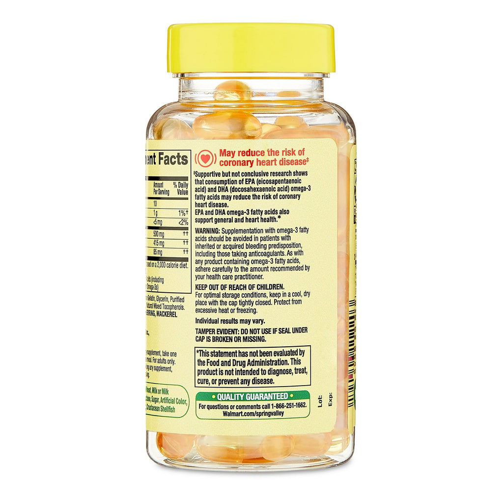 Omega 3 500mg Fish Oil Softgels 60 Count C86202
