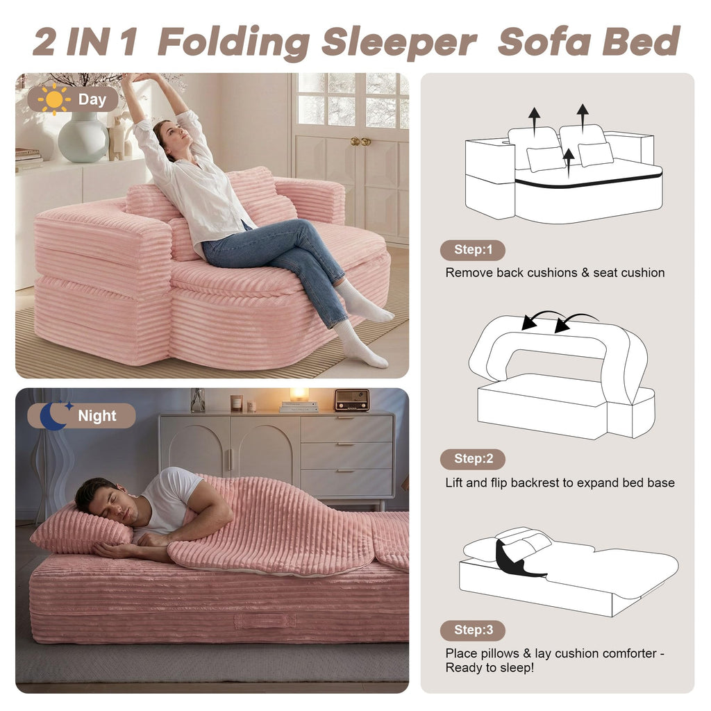 75'' Folding Sleeper Sofa Bed L337573