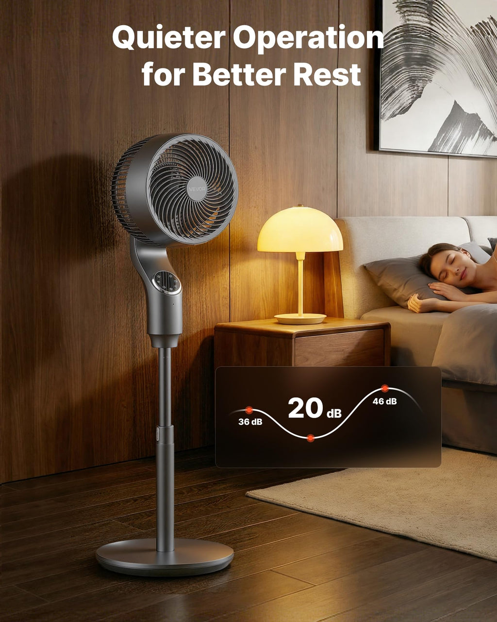 9-Inch Oscillating Pedestal Fan with Remote Control D1177