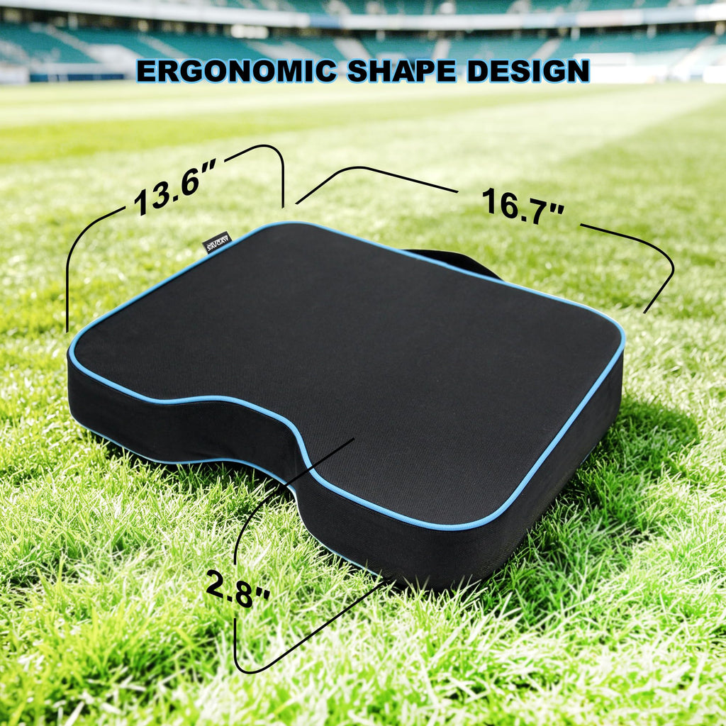 2 Pack Black Stadium Seat Cushion D492434