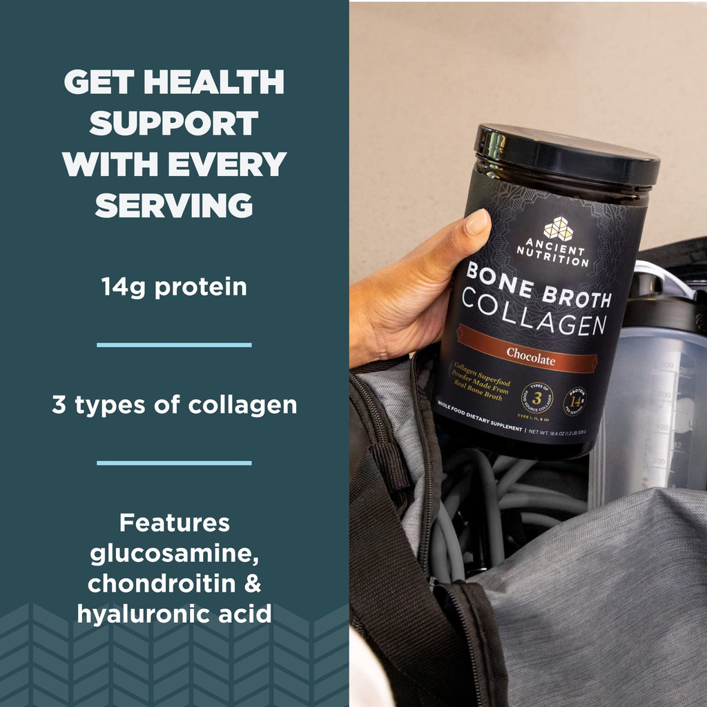 Hydrolyzed Bone Broth Collagen Peptides, Chocolate Q474006