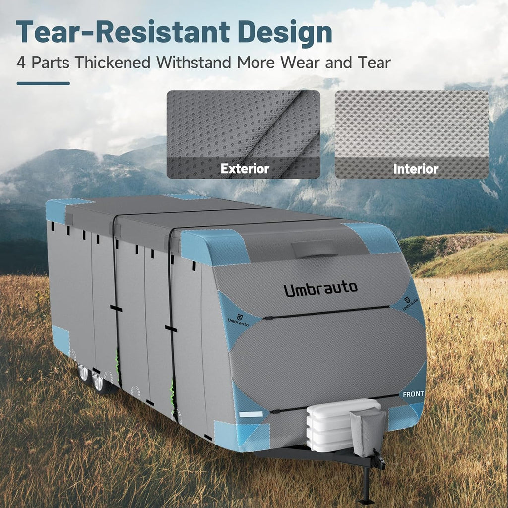 7 Layers Waterproof 14-16ft Travel Trailer RV Cover W3035