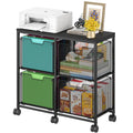 Black 4 Drawer Mobile File Cabinet R93332