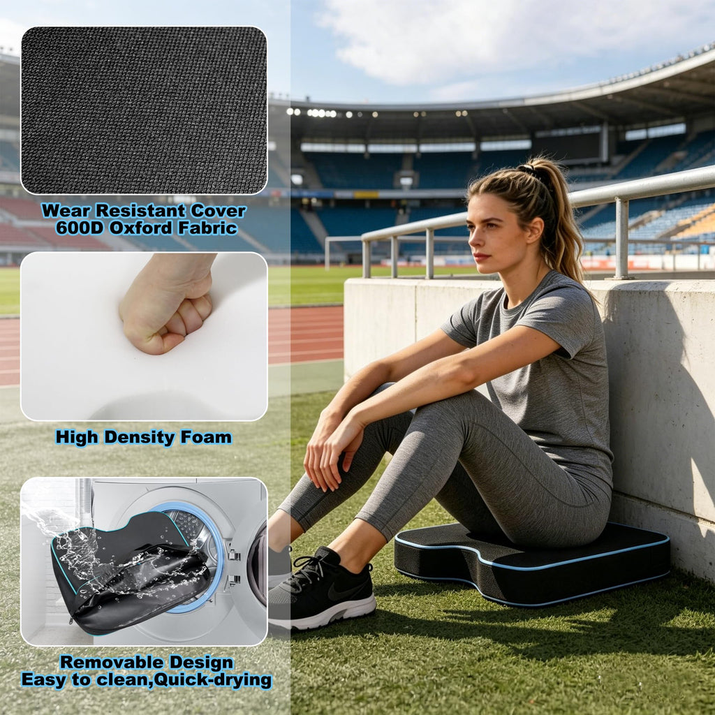 2 Pack Black Stadium Seat Cushion D492434