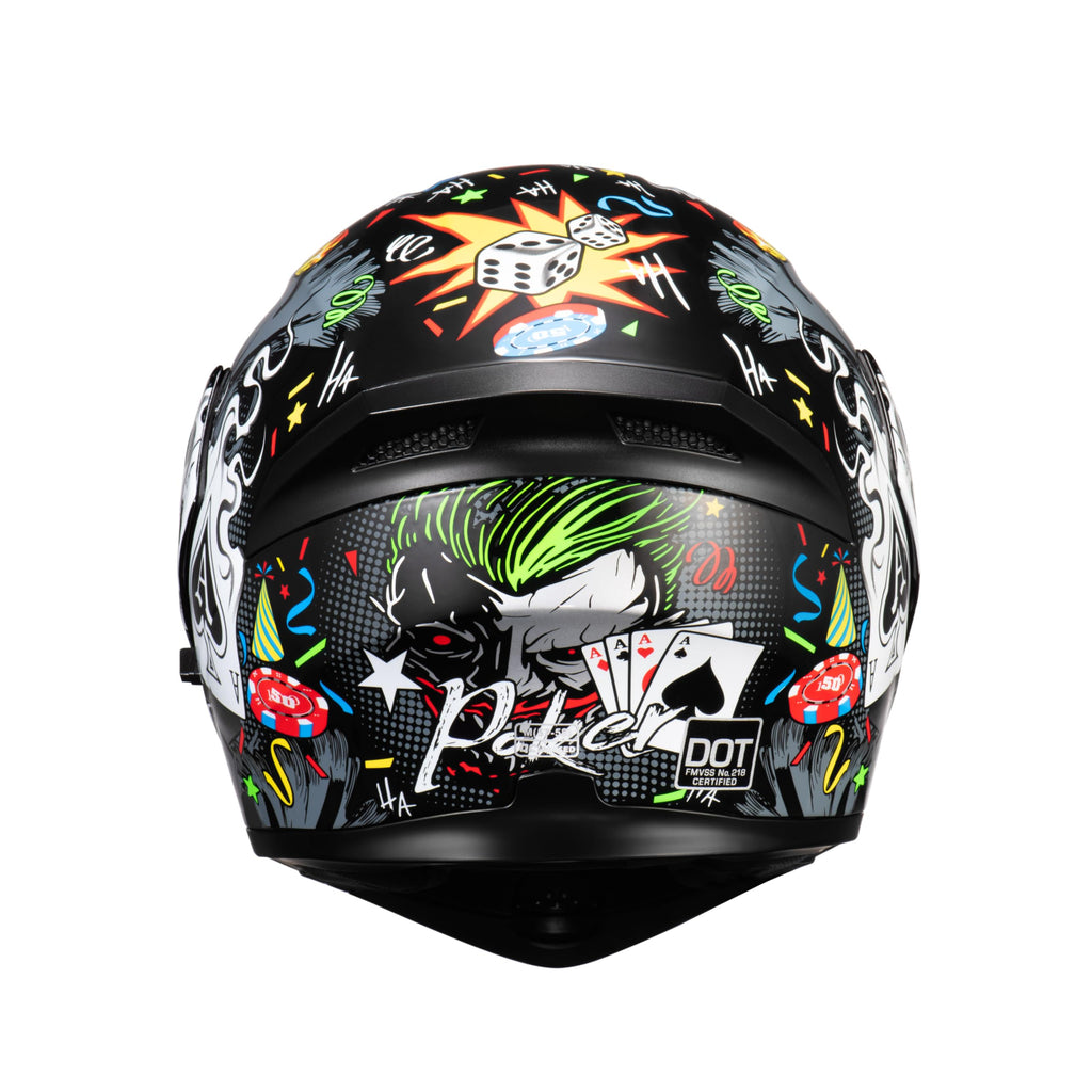 Motorcycle Dual Visor Flip up Modular Full Face Helmet W14352