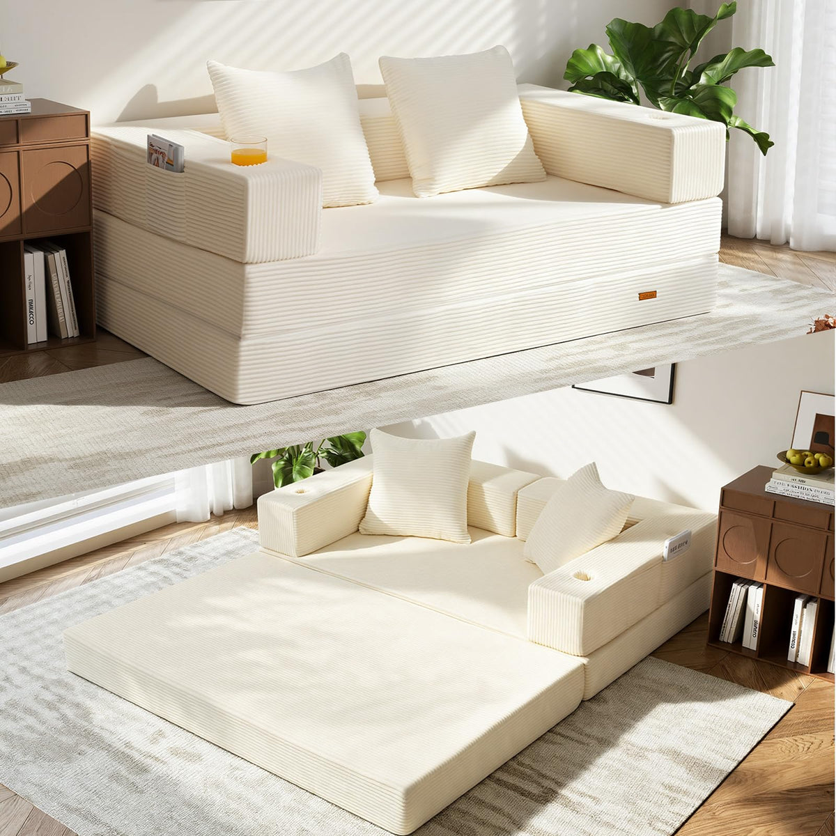 Beige Futon Sofa Bed K172102