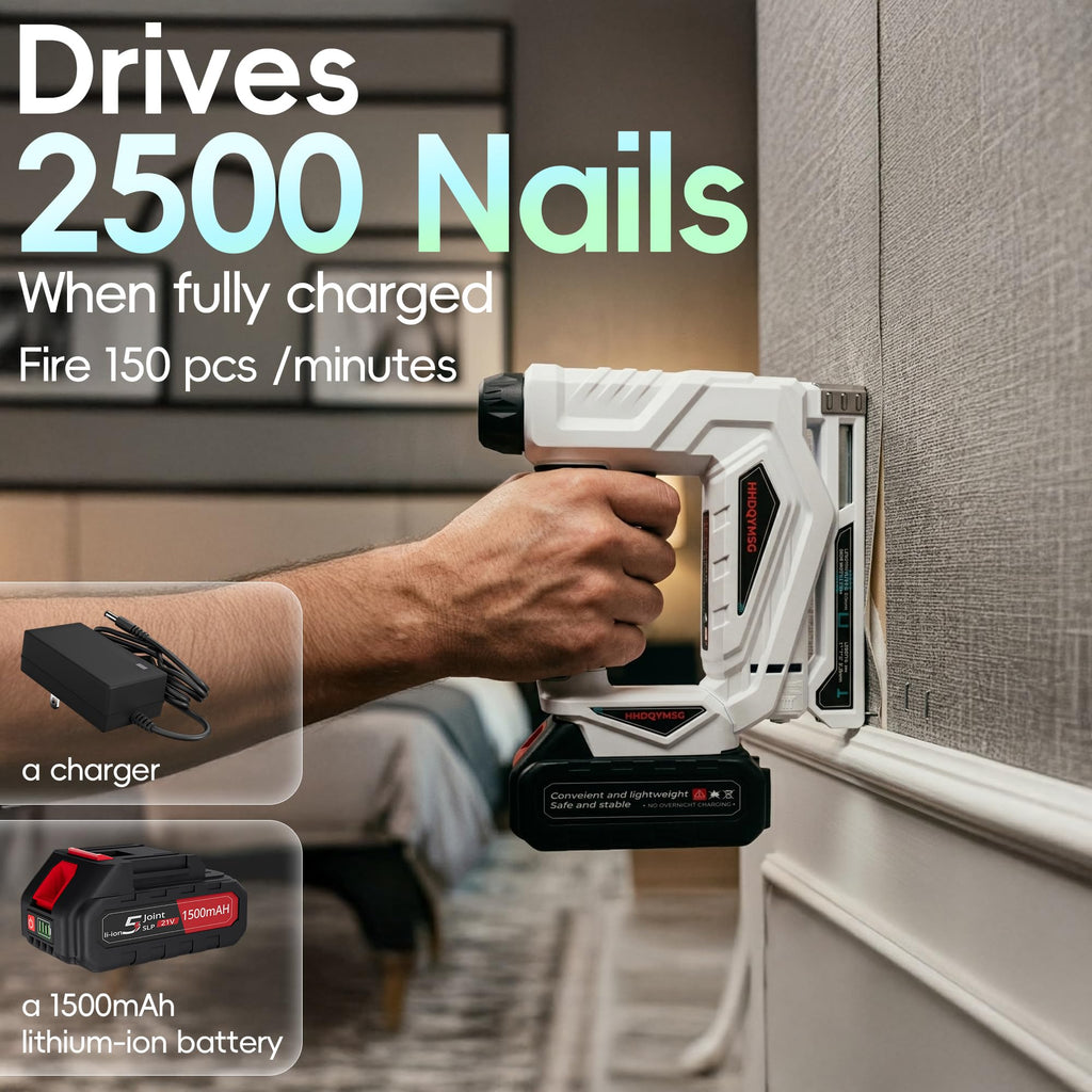 Cordless Brad Nailer Stapler with Battery Y1353