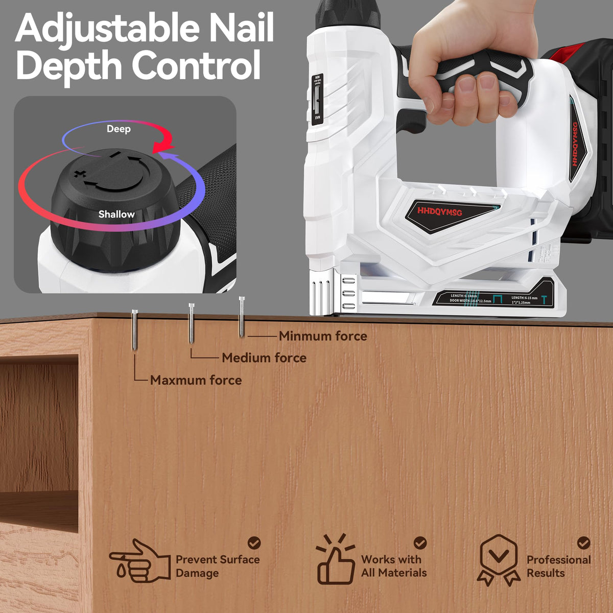 Cordless Brad Nailer Stapler with Battery Y1353