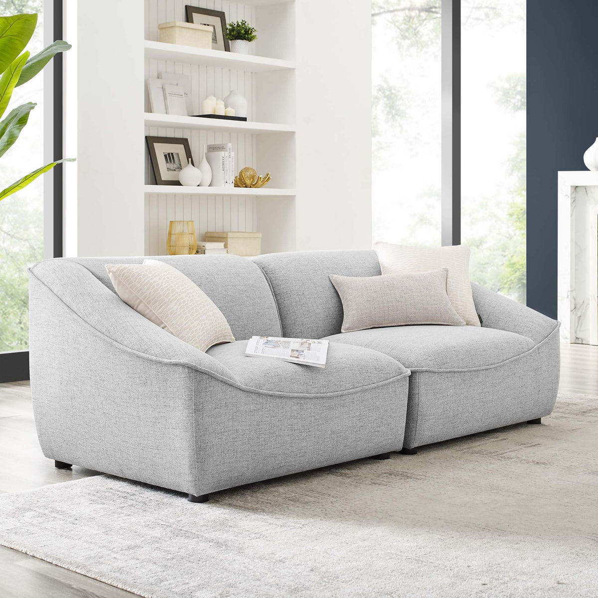 75 Inch Light Upholstered Loveseat R314508