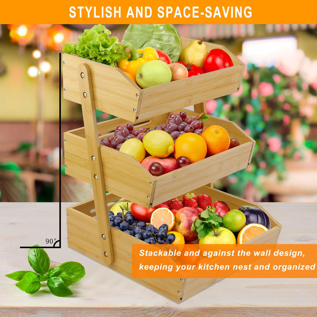 3 Tier Bamboo Fruit Basket O478433