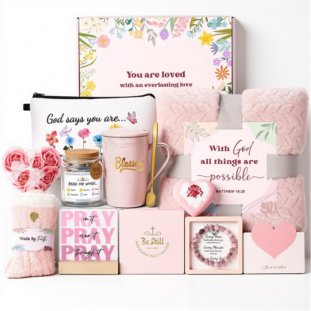 Religious Gift Basket with Blanket M129218