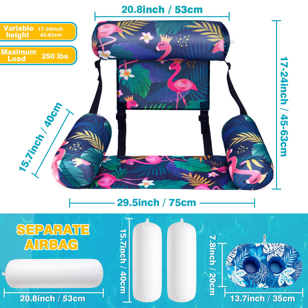 2 Pack Inflatable Pool Float Chair with Cup Holders Z131329