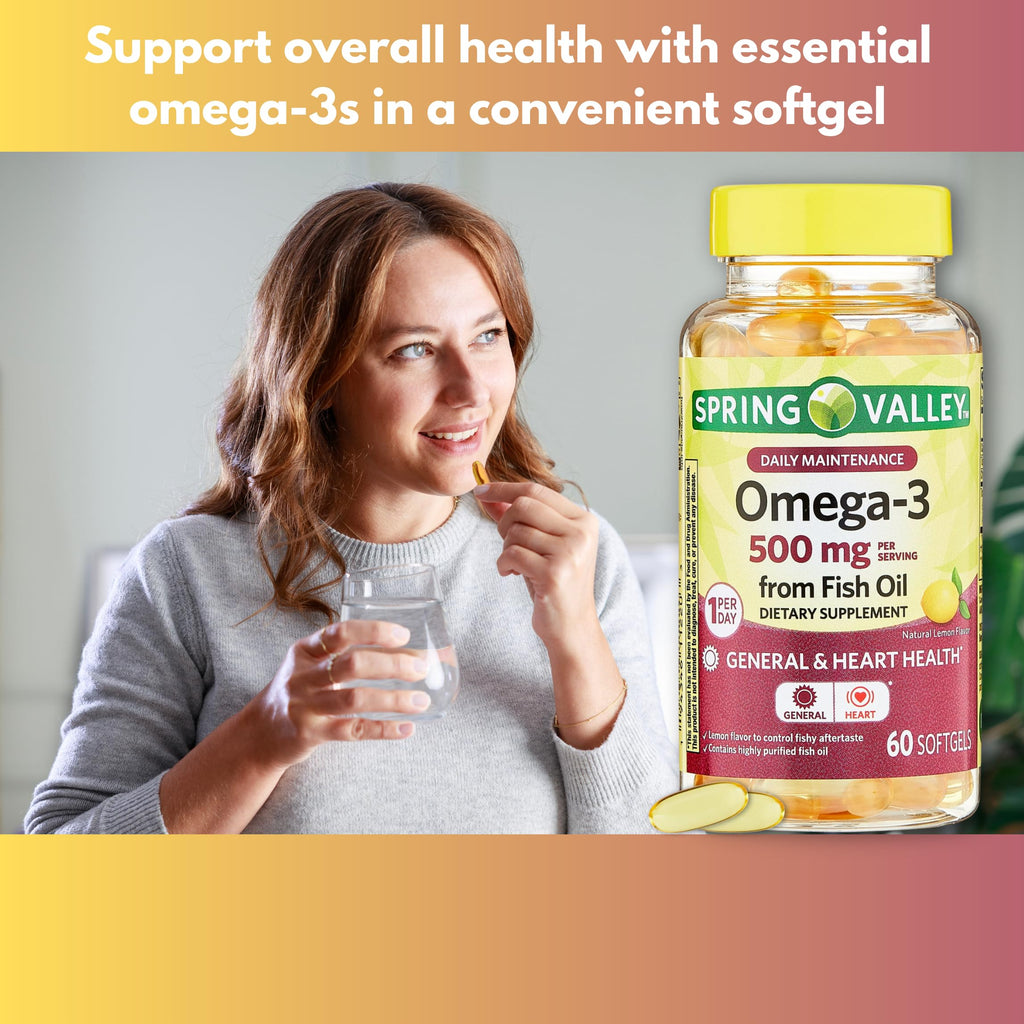 Omega 3 500mg Fish Oil Softgels 60 Count C86202