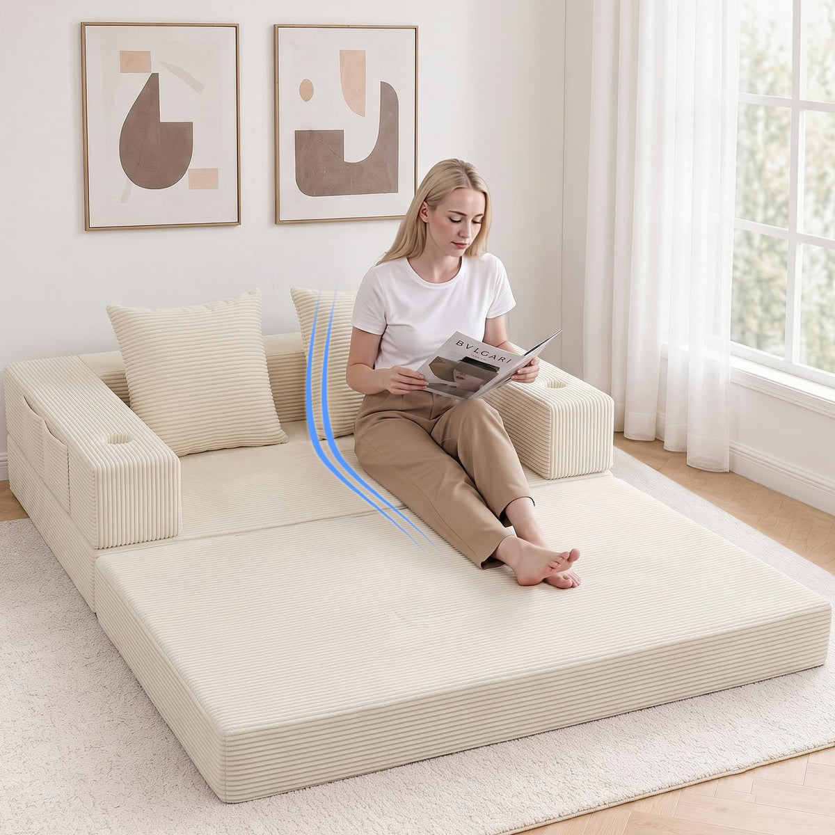 Beige Futon Sofa Bed K172102
