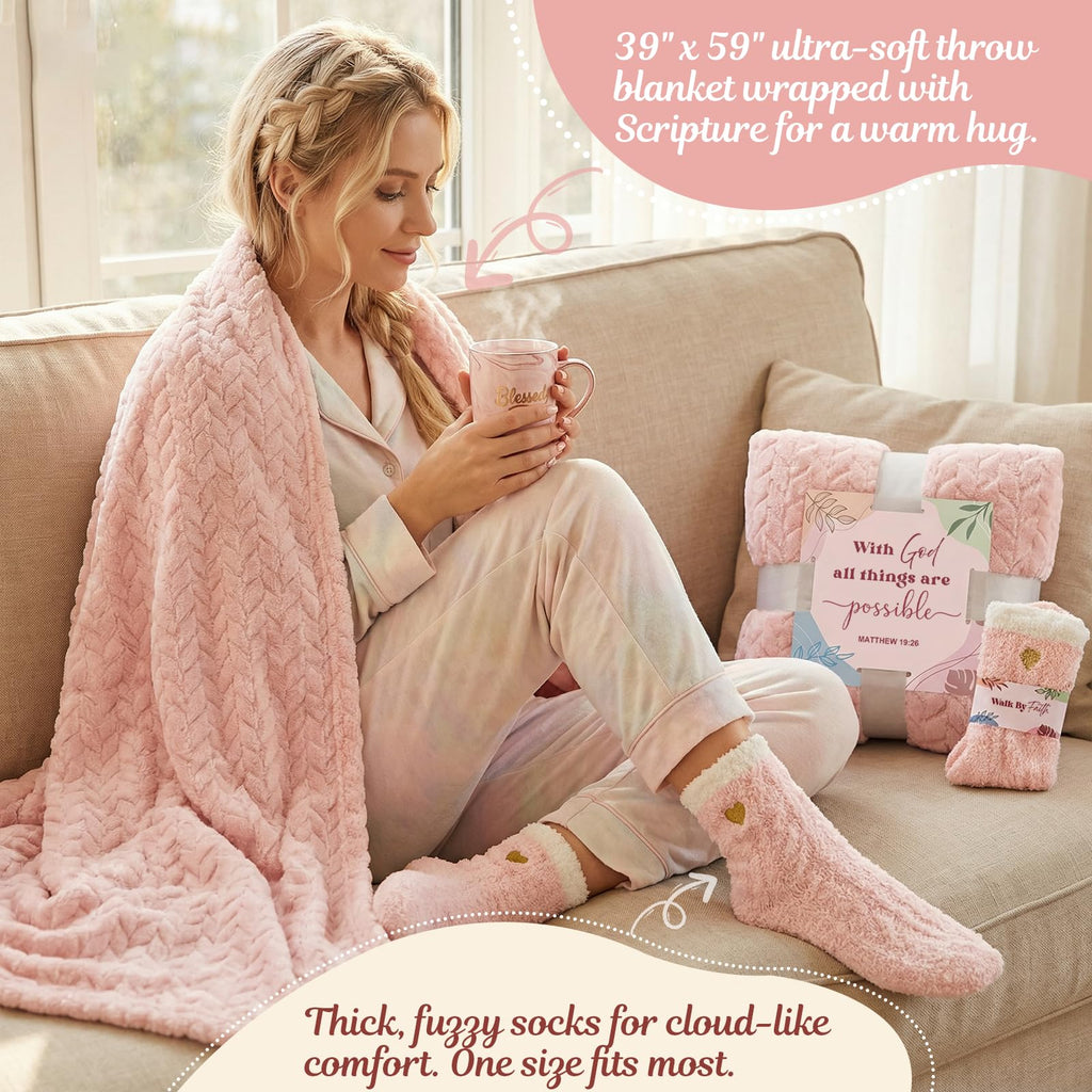 Religious Gift Basket with Blanket M129218