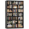 86" Triple Wide Black Bookshelf and Bookcase H364