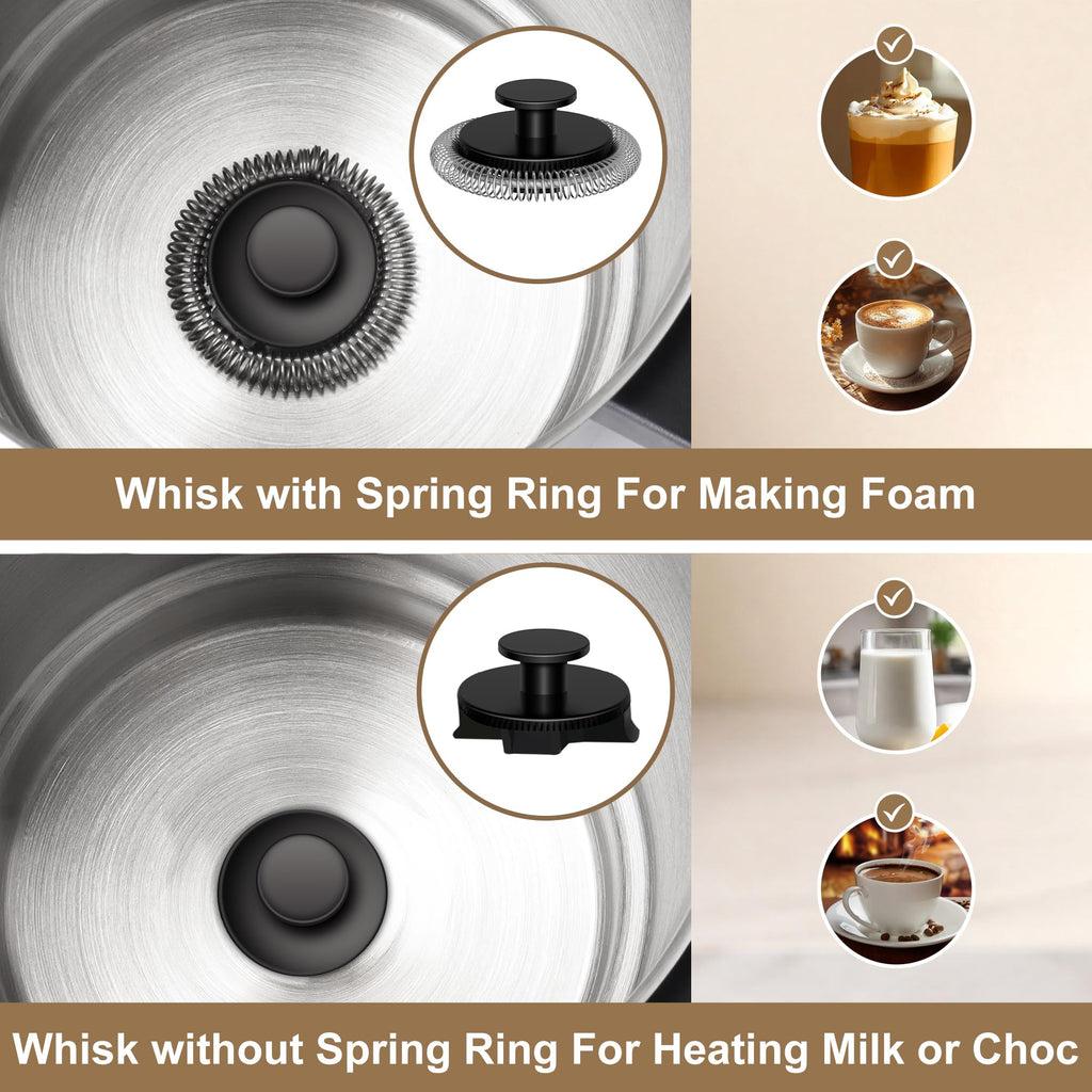 Black Electric Milk Frother and Steamer C87868
