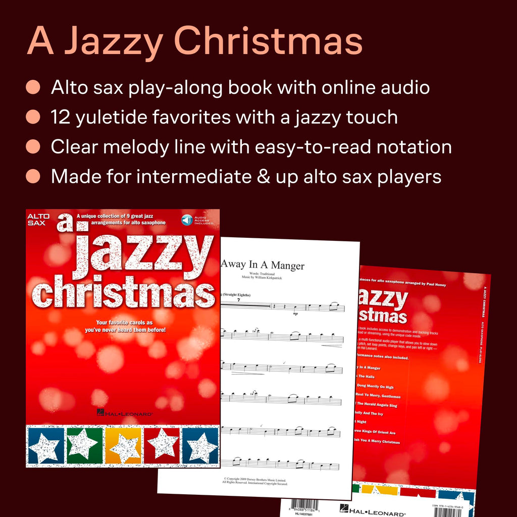 Alto Sax Christmas Jazz Sheet Music Book with Online Audio I655768