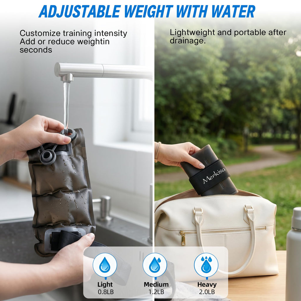 Adjustable Water-Fillable TPU Ankle and Wrist Weights Set C498371