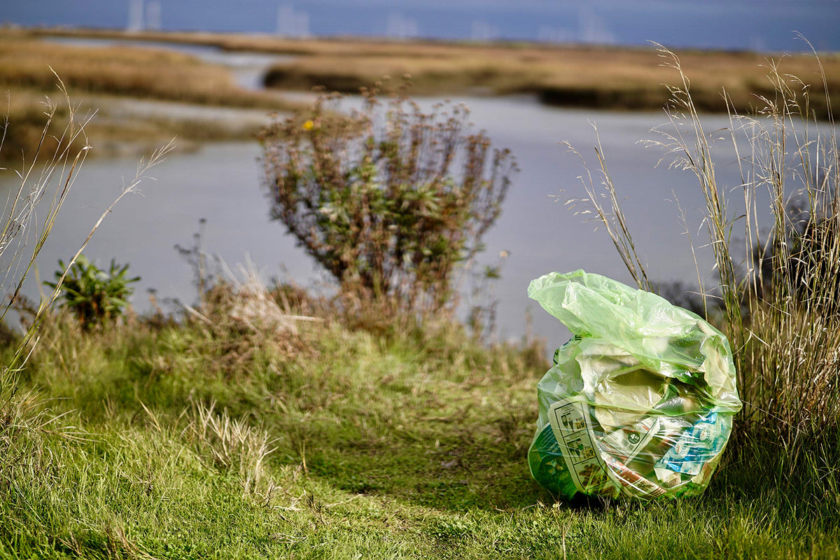 Biodegradable 40-45 Gallon Trash Bags 250 Count Green D3266