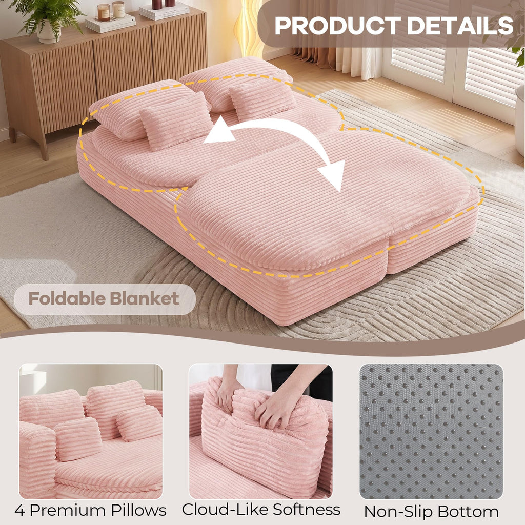 75'' Folding Sleeper Sofa Bed L337573
