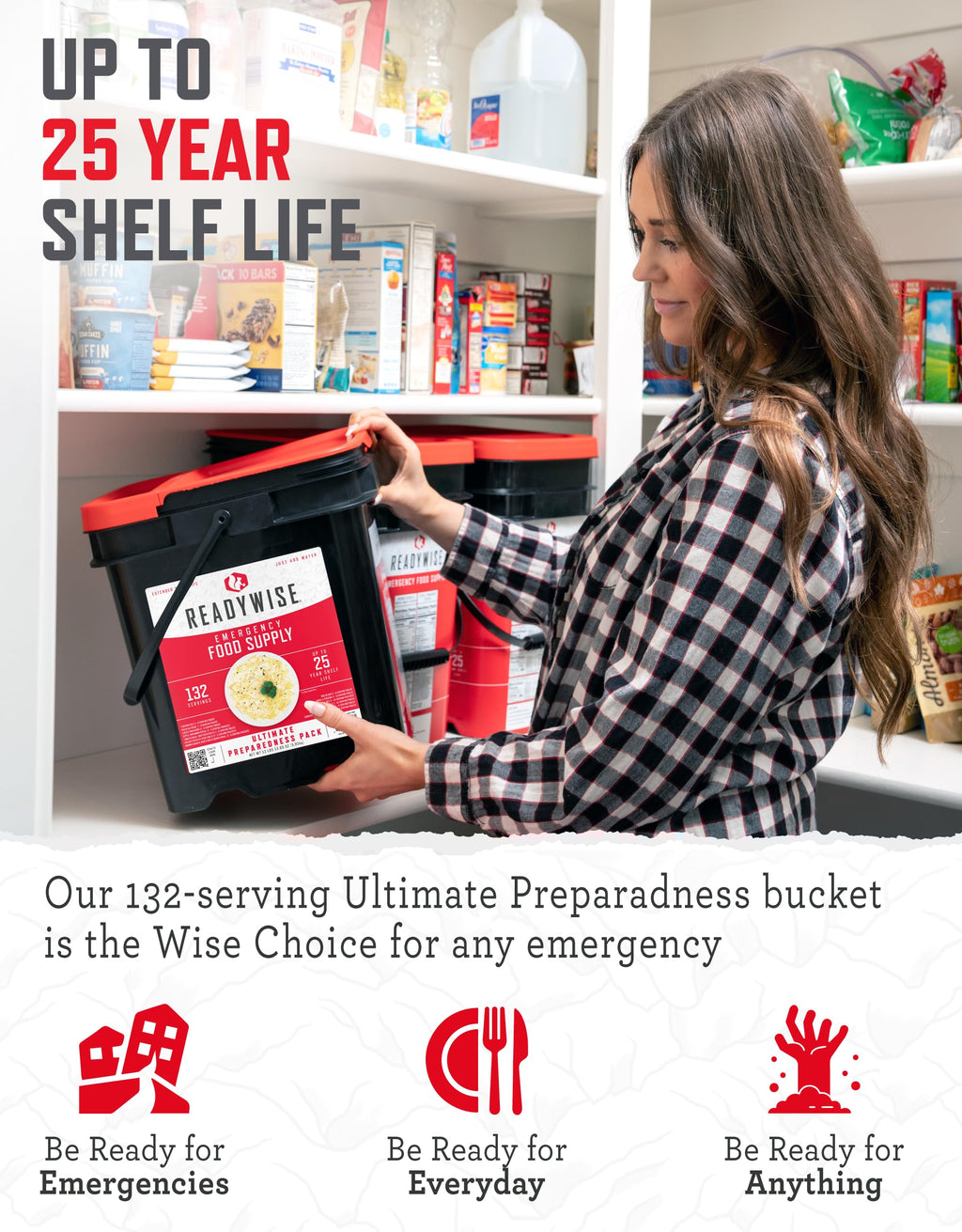 Emergency Food Supply Survival Bucket 132 Servings O605476