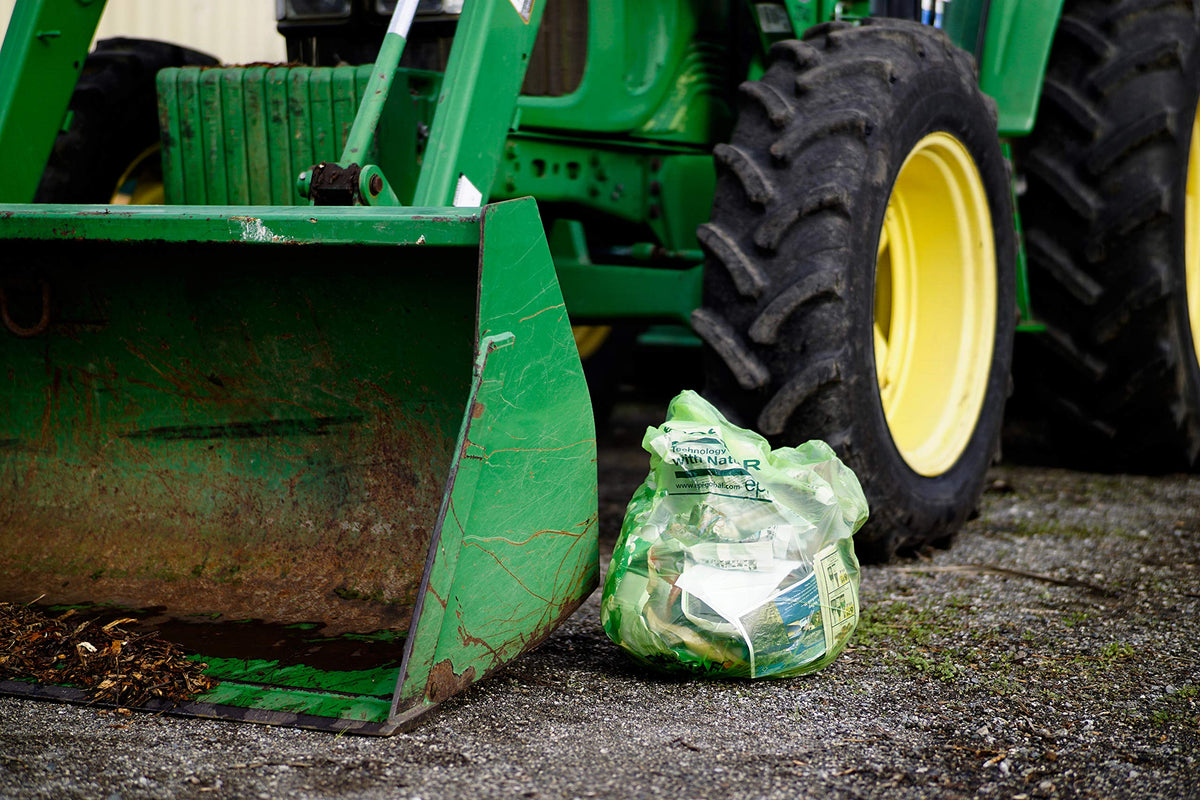 Biodegradable 40-45 Gallon Trash Bags 250 Count Green D3266