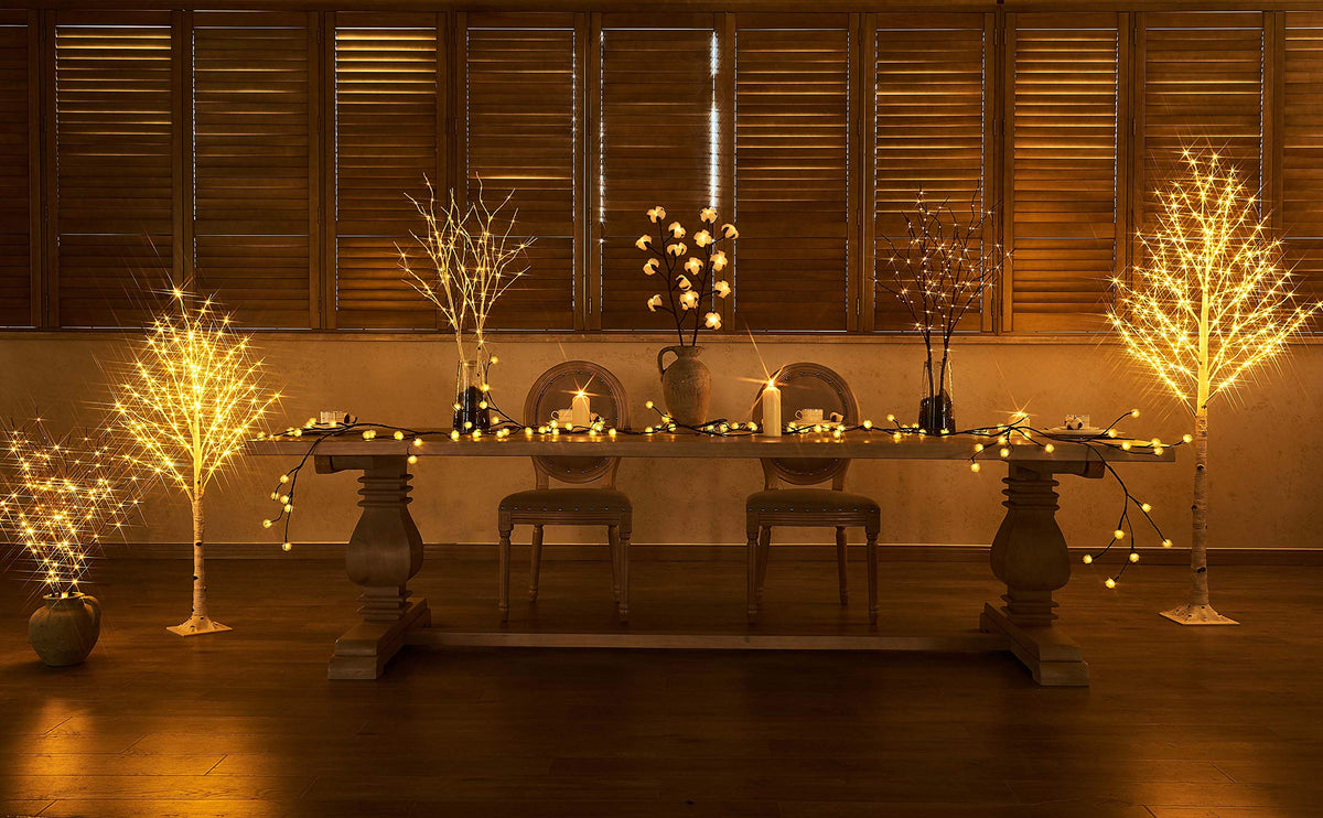 Lighted Birch Twig Tree with Fairy Lights 4FT 200 LED Q448279