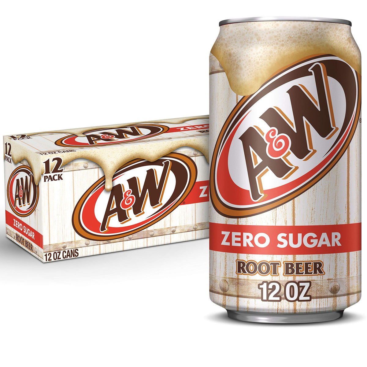 Zero Sugar Root Beer Soda, 12 fl oz cans, 12 pack Z630225