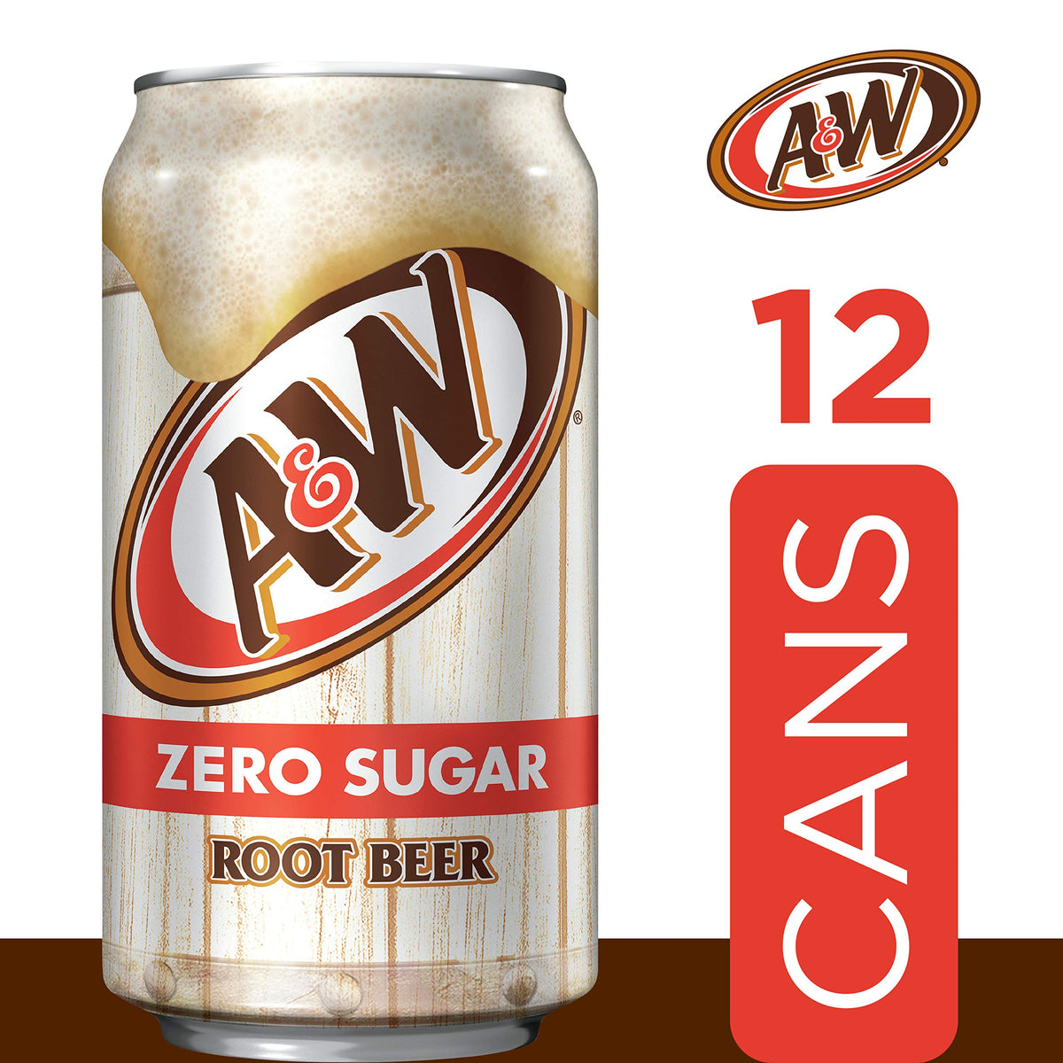 Zero Sugar Root Beer Soda, 12 fl oz cans, 12 pack Z630225