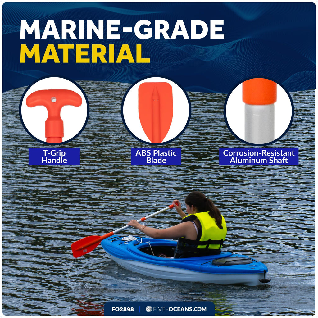 Telescoping Floating Orange Boat Paddle F516