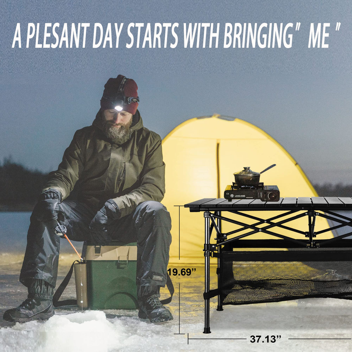 Lightweight Aluminum Folding Camping Table with Carrying Bag Q548