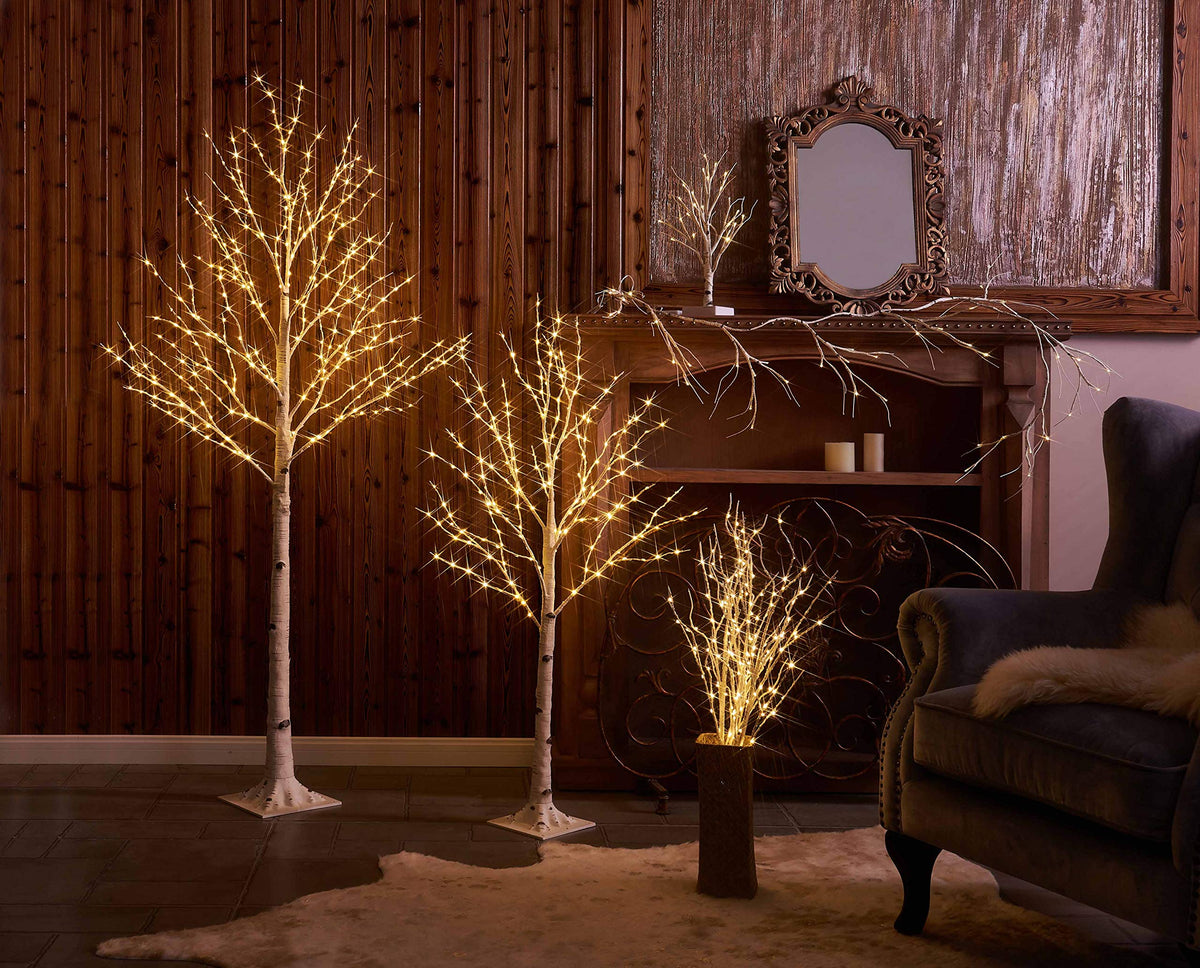Lighted Birch Twig Tree with Fairy Lights 4FT 200 LED Q448279