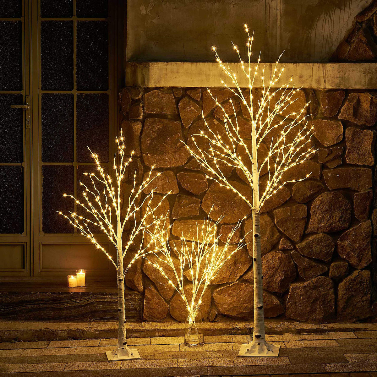 Lighted Birch Twig Tree with Fairy Lights 4FT 200 LED Q448279